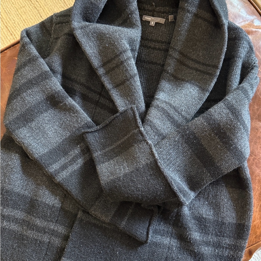 Vince Textured grey blue sweater Coat